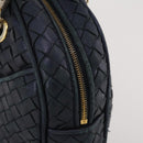 BOTTEGA VENETA INTRECCIATO Hand Bag Leather Navy Gold Auth 204759-5