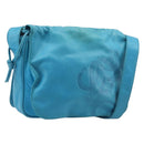 LOEWE Shoulder Bag Leather Light Blue Gold Auth 204760-1