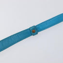 LOEWE Shoulder Bag Leather Light Blue Gold Auth 204760-9