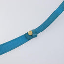 LOEWE Shoulder Bag Leather Light Blue Gold Auth 204760-10
