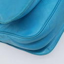 LOEWE Shoulder Bag Leather Light Blue Gold Auth 204760-16