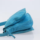 LOEWE Shoulder Bag Leather Light Blue Gold Auth 204760-4