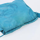 LOEWE Shoulder Bag Leather Light Blue Gold Auth 204760-6