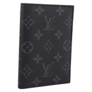 LOUIS VUITTON Monogram Eclipse Couverture Passpole NM Case M64501 Auth 204763V-1
