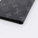 LOUIS VUITTON Monogram Eclipse Couverture Passpole NM Case M64501 Auth 204763V-15