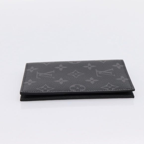 LOUIS VUITTON Monogram Eclipse Couverture Passpole NM Case M64501 Auth 204763V