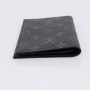 LOUIS VUITTON Monogram Eclipse Couverture Passpole NM Case M64501 Auth 204763V-5