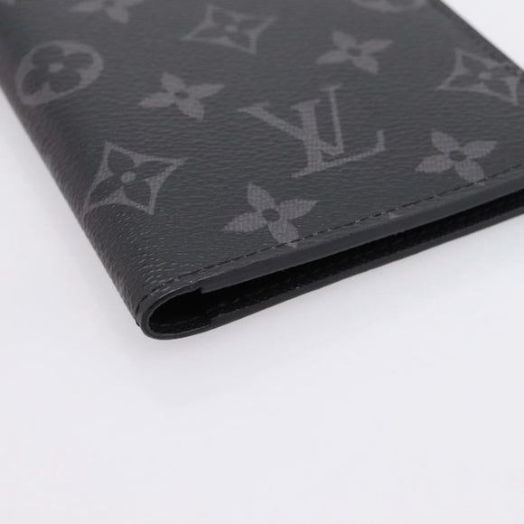 LOUIS VUITTON Monogram Eclipse Couverture Passpole NM Case M64501 Auth 204763V