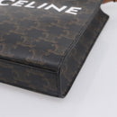 CELINE Triomphe Mini Vertical Cabas Hand Bag PVC 2way Black Gold Auth 204764V-12