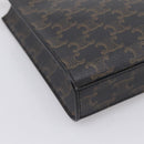 CELINE Triomphe Mini Vertical Cabas Hand Bag PVC 2way Black Gold Auth 204764V-15