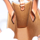 CELINE Triomphe Mini Vertical Cabas Hand Bag PVC 2way Black Gold Auth 204764V-19