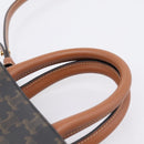 CELINE Triomphe Mini Vertical Cabas Hand Bag PVC 2way Black Gold Auth 204764V-8