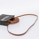 CELINE Triomphe Mini Vertical Cabas Hand Bag PVC 2way Black Gold Auth 204764V-9