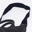 PRADA Canapa Triangle Hand Bag Canvas 2way Navy Silver Auth 204765M-16