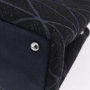 PRADA Canapa Triangle Hand Bag Canvas 2way Navy Silver Auth 204765M-18