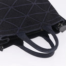 PRADA Canapa Triangle Hand Bag Canvas 2way Navy Silver Auth 204765M-6