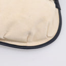 HERMES Shoulder Bag Canvas Beige Gold Auth 204766-10