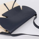HERMES Shoulder Bag Canvas Beige Gold Auth 204766-6