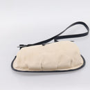 HERMES Shoulder Bag Canvas Beige Gold Auth 204766-9