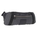 CHANEL Sports Line Waist Bag Canvas Black Silver CC Auth 204767V-1