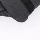 CHANEL Sports Line Waist Bag Canvas Black Silver CC Auth 204767V-8