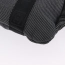 CHANEL Sports Line Waist Bag Canvas Black Silver CC Auth 204767V-15