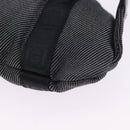 CHANEL Sports Line Waist Bag Canvas Black Silver CC Auth 204767V-17
