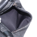 CHANEL Sports Line Waist Bag Canvas Black Silver CC Auth 204767V-12
