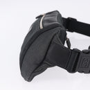 CHANEL Sports Line Waist Bag Canvas Black Silver CC Auth 204767V-3