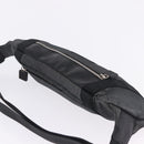CHANEL Sports Line Waist Bag Canvas Black Silver CC Auth 204767V-6