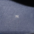 HERMES Picotan Lock MM Hand Bag Taurillon Leather Navy Gold Auth 204768SM-17