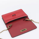 Bottega Veneta Chain Shoulder Wallet Leather Orange Gold Auth 204771V-15