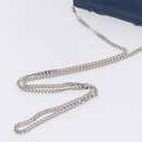 Christian Dior Diorama Chain Shoulder Bag Leather Blue Silver Auth 204772V-10