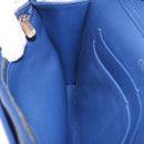 Christian Dior Diorama Chain Shoulder Bag Leather Blue Silver Auth 204772V-25