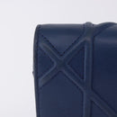 Christian Dior Diorama Chain Shoulder Bag Leather Blue Silver Auth 204772V-3