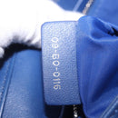 Christian Dior Diorama Chain Shoulder Bag Leather Blue Silver Auth 204772V-30