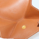 HERMES Revan Cattle Coin Purse Leather Brown Gold Auth 204773M-10