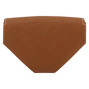 HERMES Revan Cattle Coin Purse Leather Brown Gold Auth 204773M-2
