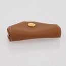 HERMES Revan Cattle Coin Purse Leather Brown Gold Auth 204773M-5
