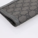 GUCCI GG Supreme Passport Case PVC Gray Silver 732755 Auth 204775M-10