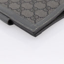 GUCCI GG Supreme Passport Case PVC Gray Silver 732755 Auth 204775M-11