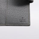 GUCCI GG Supreme Passport Case PVC Gray Silver 732755 Auth 204775M-13
