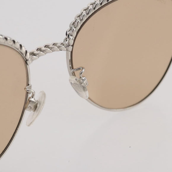 CHANEL Sunglasses metal Gold CC Auth 204787M
