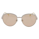 CHANEL Sunglasses metal Gold CC Auth 204787M-2