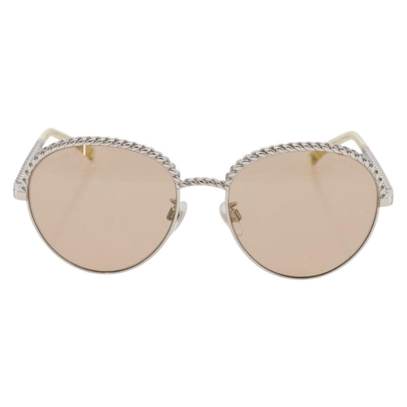 CHANEL Sunglasses metal Gold CC Auth 204787M