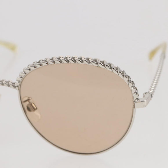 CHANEL Sunglasses metal Gold CC Auth 204787M