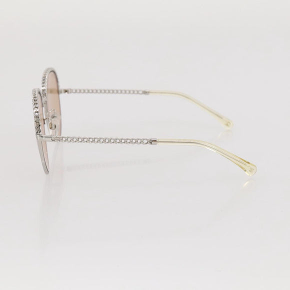 CHANEL Sunglasses metal Gold CC Auth 204787M