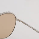 CHANEL Sunglasses metal Gold CC Auth 204787M-9