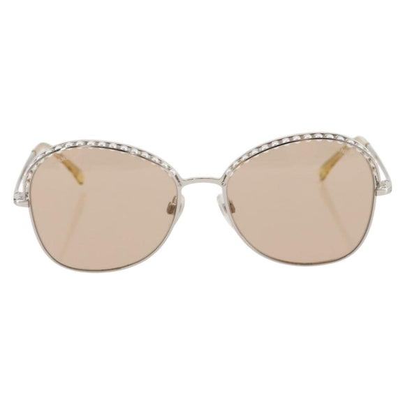 CHANEL Sunglasses metal Gold CC Auth 204788M