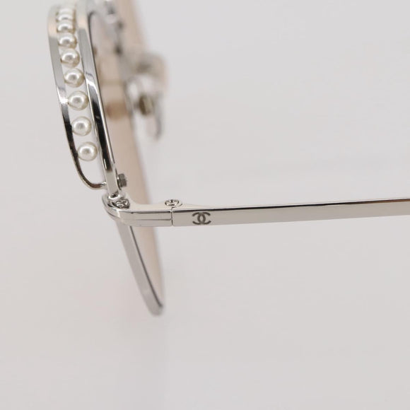 CHANEL Sunglasses metal Gold CC Auth 204788M